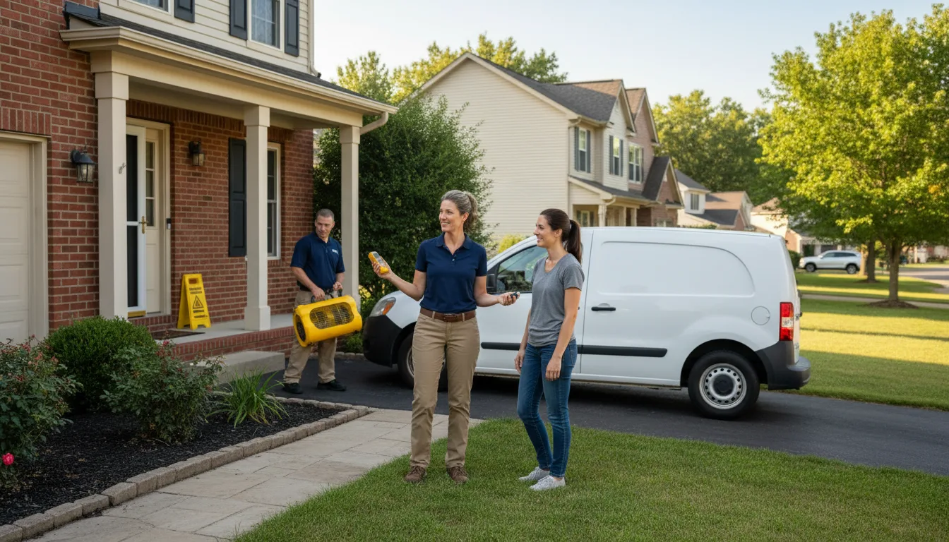 Residential water damage restoration in Doe Hill, VA